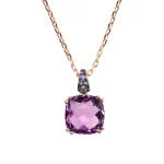 Collana Catena Rolo con Prisma Gem Quadrata e Pavé Gioielleria Montagnani Roma