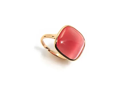madì anello con pietra ciliegia gioielleria montagnani roma