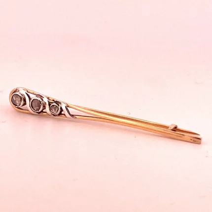 montagnani spilla in oro bianco e giallo 18 kt con diamanti gioielleria montagnani roma
